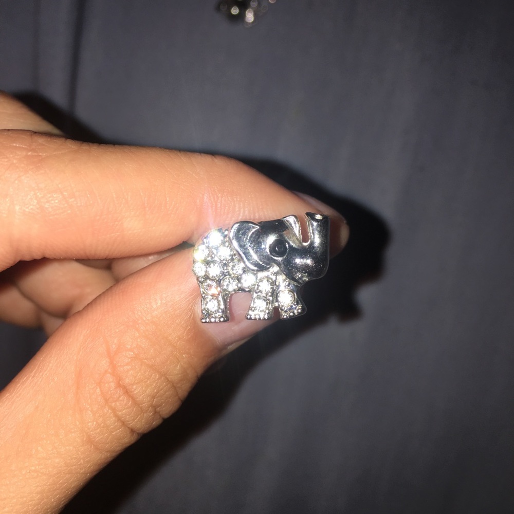 Diamond elephant earrings